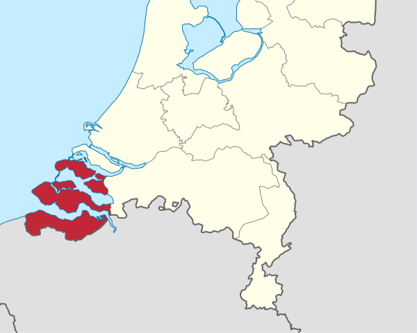 Kaart Zeeland